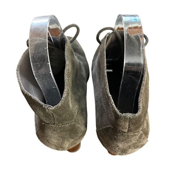 Franco Sarto Weston Gray Suede Leather Wedge Ankle Booties Boots Shoes sz 8.5 - Picture 10 of 16